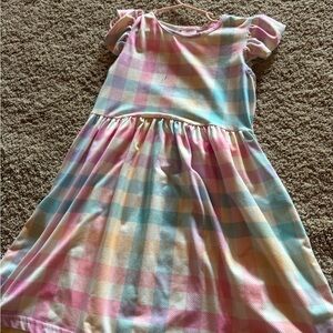 Pastel Plaid Girls Dress - Pink, Blue, Yellow